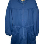 Cicy Bell Work Well Navy Blue Zipper Hooded Romper Shorts Jumpsuit Size XL NWT Photo 0