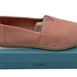 Toms NEW Alpargata Leather Wrap Flats Slip On Shoes Rose Beige Suede Braided Photo 0
