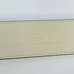 Gucci GG Supreme Monogram Calfskin Enamel Double G Beige Ebony Belt 80 cm - 32" Photo 2
