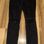 American Eagle  Women's 12 Jeans Black Hi-Rise Jegging Next Level Stretch Distres Photo 0