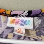 LuLaRoe Disney  Carly dress size XS Donald Duck purple gold starburst geometric Photo 3