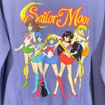 Sailormoon Women's Blue 5 Sailor Moon Characters Graphics Sweatshirt Size M Size M Photo 2