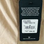 True Religion  Beige V-Neck Short Sleeve Tee NWT MSRP 59.00 Medium Photo 2