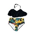 New Womens Topgod 2 Piece Flounce Ruffle Tropical Tankini Bikini Photo 3