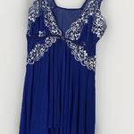 Blue Lace Sheer Slip Dress Negligee Sirencore Seductive Date Night S/M Photo 0