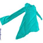 The Southern Shirt Company Southern Shirt Thermal Top Medium Teal Cotton Ball Asymmetrical NWOT Photo 4