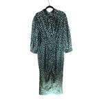 Timeless London Green Polka Dot Long Sleeve Wide Leg Jumpsuit US 16 Photo 3
