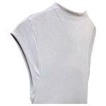 Free People FP Beach Mock Neck Sleeveless Ballet Tennis Ruffle Dress Grey Size S Photo 7