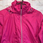 Columbia Jacket Womens Medium Pink Windbreaker Raincoat Full Zip Hooded Active Photo 1
