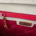 Fred Hayman Beverly Hills handbag convertible clutch beige leather Vintage Photo 2
