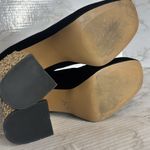 Betsey Johnson Matcha Bootie Black Gold Women's velvet platform Ankle Boots 7.5M Size 7.5 Photo 11