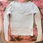 Hollister y2k white v neck long sleeve Photo 1