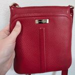Cole Haan Cole Hann Red Pebbled Leather Crossbody Bag Photo 2