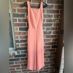 Wilfred Aritzia  Peach Tie Back Wide Leg Crop Jumpsuit Size 2 Photo 2
