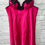 Victoria's Secret Vintage 70s  Nightie Nightgown Bright Pink Lace L union made USA Photo 1