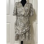 Adelyn Rae EUC  Babel Leopard Dress in Cream Animal -Size L Photo 1