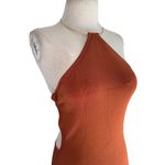 Cult Gaia  Leslie Knit Dress in Spice Large New Womens Mini Metallic Cocktail Photo 4