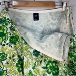 Gap Floral Green A-Line Cotton Skirt Fully Lined Size 6 Y2K Boho Barbie Cowgirl Photo 4