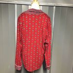 Vera Wang  // SIMPLY VERA Red Button Up Sleep Shirt XL Photo 3