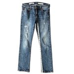 Pilcro and the Letterpress Mid-Rise Slim Straight Distressed Jeans Size 30 Photo 6