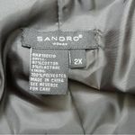 Sandro Printed Blazer Jacket in Black & White Abstract Dot Pattern, Size 2X Photo 3