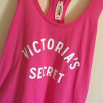 Victoria's Secret Hot Pink Logo Graphic Racerback Loungewear Tank Top NEW Photo 1