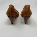 AGL Atillio Giusti Leombruni Heels Pointed Buckle Cognac Leather Brown Size 9.5 Photo 6