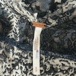 Free People love Birds Boho Mini Dress Pockets Navy/Gray Front Tassel Size Small Photo 6