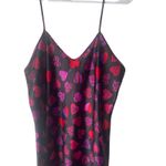 Private Luxuries Plus Size 1X Black Red Hearts Love Satin‎ Slip Dress Night Gown Photo 1
