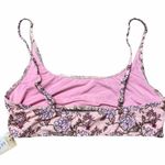 Ris-k  Swimwear Pink Floral Bikini Top Size L Photo 2