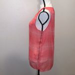 Gap sheer pink floral keyhole high low blouse Photo 3