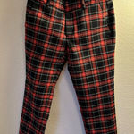ZARA  Desigual Red Plaid Front Jeans Size 2‎ Photo 0