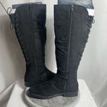 Journee Collection Mirinda Black Knee-High Lace Back Boots Size 8 Photo 4