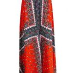 Nanette Lepore Calypso Red Multi Print Asymmetrical Hem Midi Dress Size 4 Photo 4