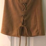 Boem Boutique Tan Lace Up Skirt Photo 1