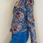 Anthropologie Pilcro Top Pullover Long Sleeve Thermal Damask Floral Kaleidoscope Photo 3