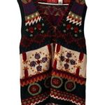 Ivy Wear Christmas Holiday Sweater Button Vest Size Large Cabinecore Art To Wear Photo 0