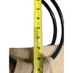 None African Print Large Boho Jute Tote & Wallet Round 9" Wooden Handles Cottage Gift Photo 7