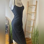 Bebe  Black Wrap Dress With Lace and Rhinestone Cutout On Left Side VINTAGE Y2K Photo 3