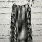 Billabong Sweet Pie Black and White Gingham Tie-Front Dress XS. Photo 3