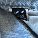 SheIn Y2K Light Blue Distressed Flare Jeans Photo 3