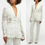 Alexis  Harlie Jacket White‎ French Cut Lace Blazer Size Small Photo 3
