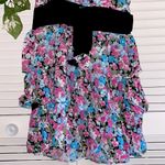 Strapless Floral Ruffle Mini Dress Pink Size M Photo 1