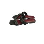 STAUD Maya Ruched Leather Slides Size 40 Slip Ons Square Toe Photo 4