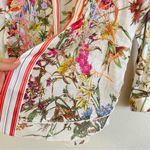 Aratta Silent Journey Embroidered Floral Shirt Kimono Size XL Green Size L Photo 7