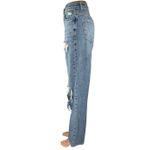 PacSun 90's Boyfriend Blue Distressed High Waisted Straight Denim Jeans Pants 25 Photo 1