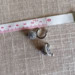 Pure silver full rhinestone ear earrings Photo 3