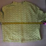 Free People Green Mock Neck Textured Button Closure Back T-Shirt S Casual Boho Photo 6