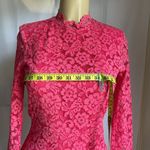H&M Women's Pink Floral Lace Cutout Short Dress - Long Sleeve Coquette Size 6 Photo 8