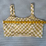 Aerie Gingham Corset Tank Top Womens Medium Green Gingham Shirt Cropped Western Photo 6